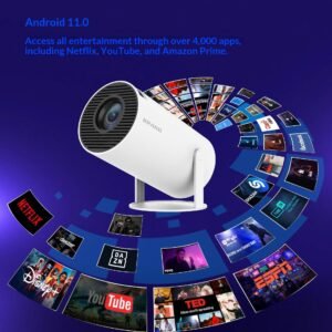 HY300 Mini Smart Projector – Portable HD Home Theater Projector