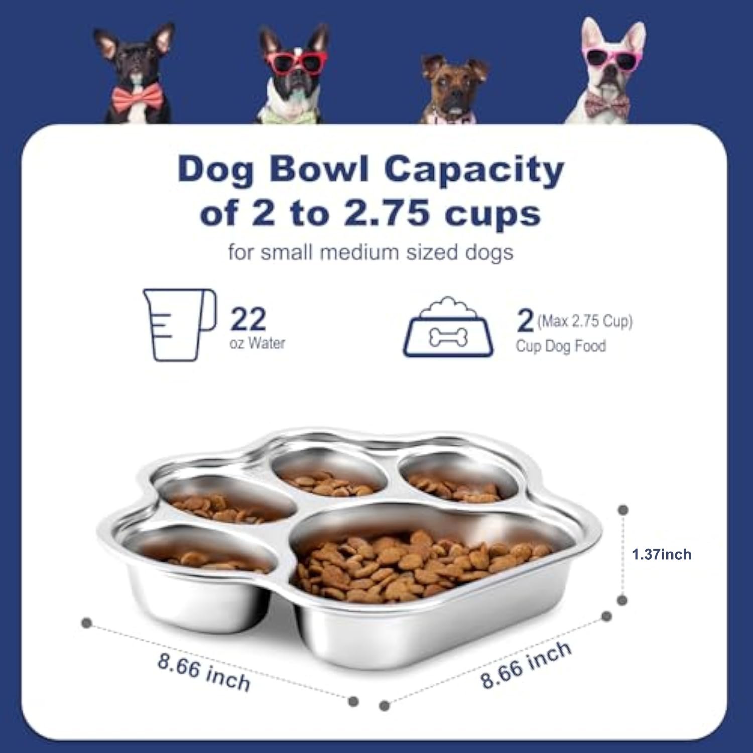 Stainless Steel Slow Feeder Dog Bowl – Non-Slip Bowl for Fast Eaters - Image 8