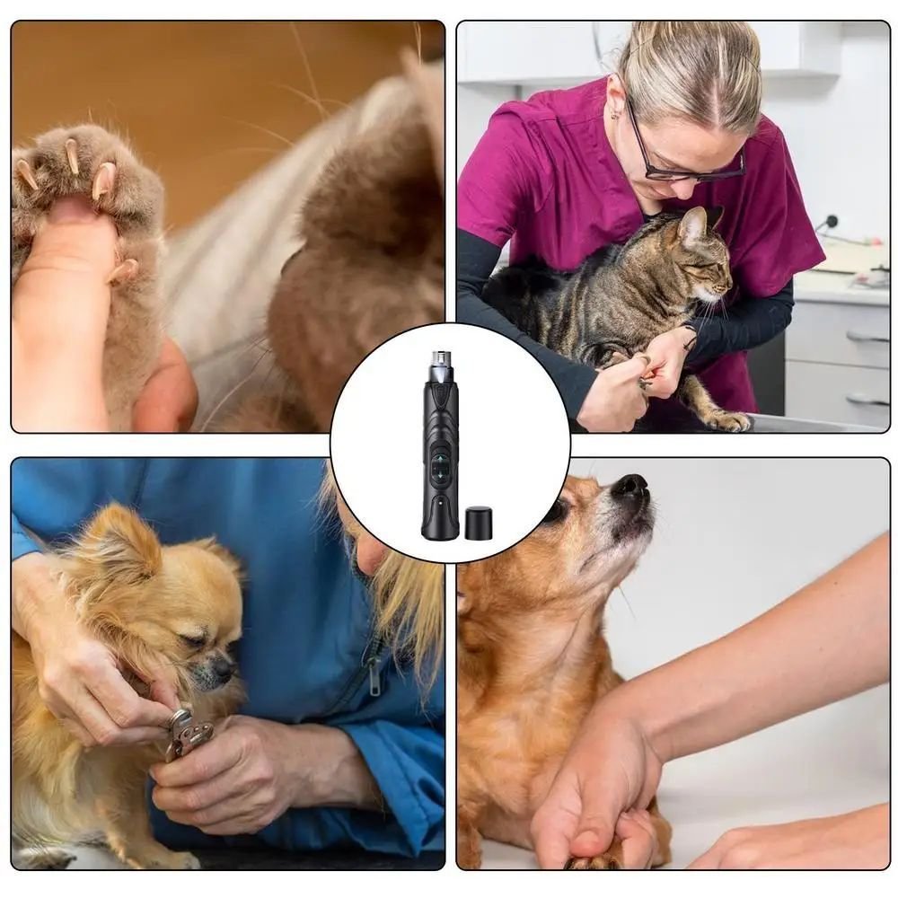 Lighted Dog Nail Clippers 2-Speed Rechargeable Dog Nail Grinder Painless Paws Grooming & Smoothing For Small Medium Large Dogs - Image 8