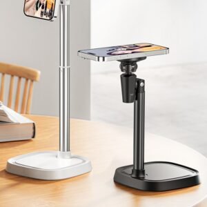 Magnetic Phone Holder with Retractable Metal Stand – Adjustable Smartphone Mount