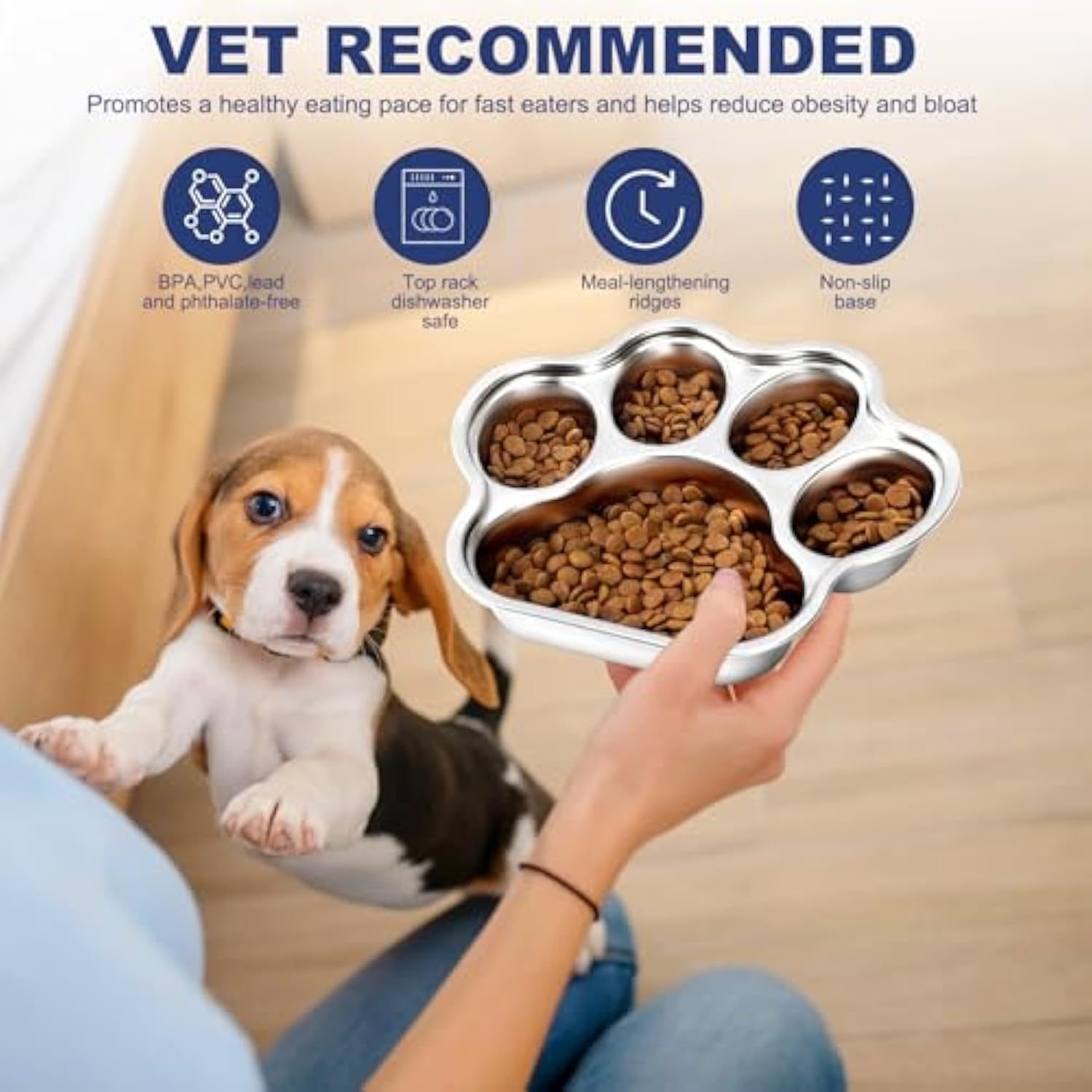 Stainless Steel Slow Feeder Dog Bowl – Non-Slip Bowl for Fast Eaters - Image 9