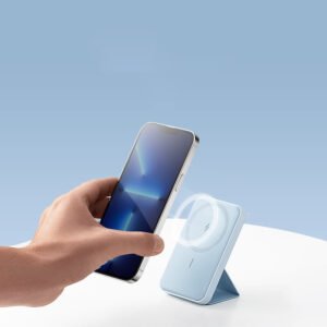 5000mAh Magnetic Wireless Power Bank with Stand – Portable Fast Charging Battery Pack
