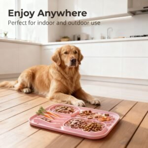 Dog Slow Feeder Bowl With Suction Cup To Prevent Choking And Encourage Slow Eating Mat