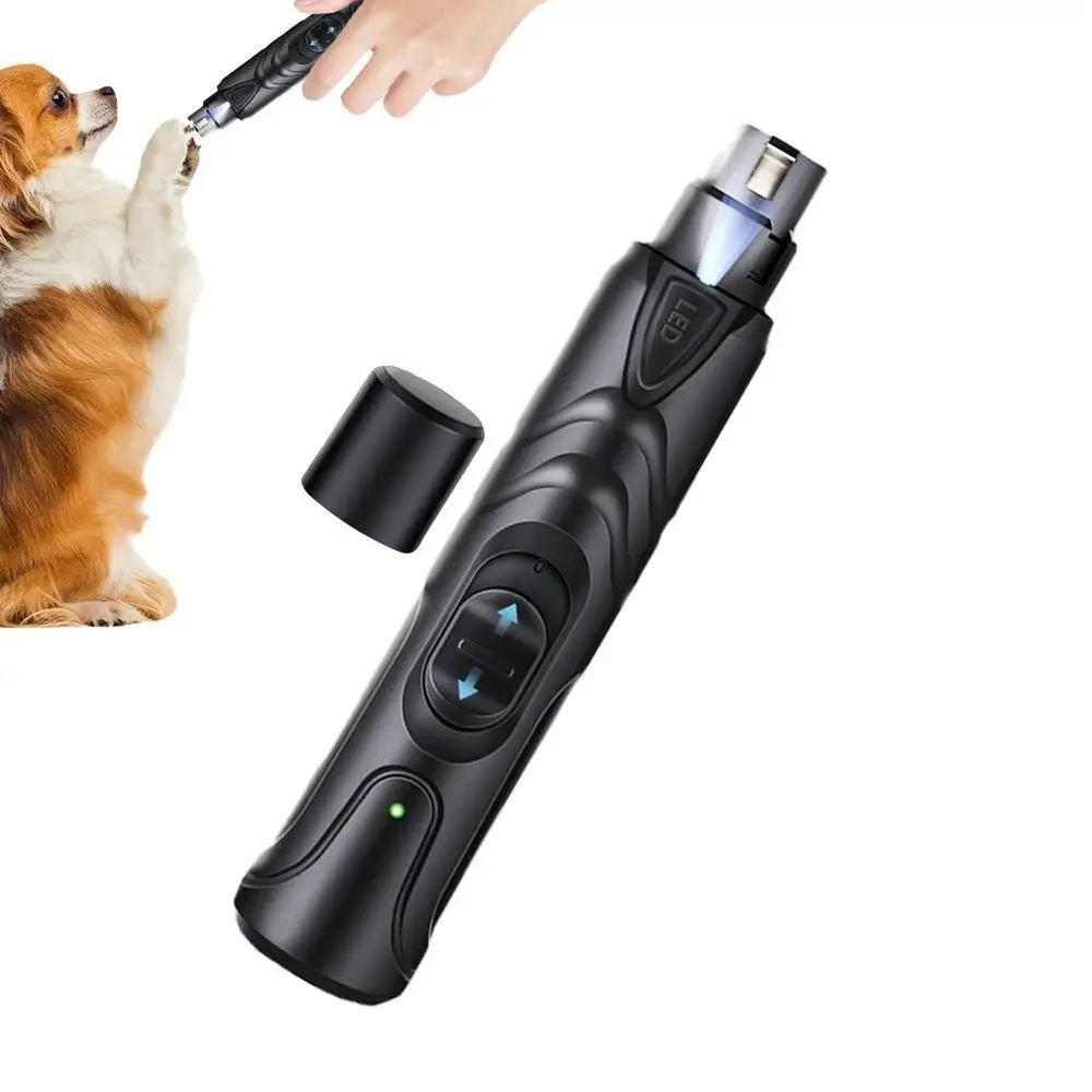 Lighted Dog Nail Clippers 2-Speed Rechargeable Dog Nail Grinder Painless Paws Grooming & Smoothing For Small Medium Large Dogs - Image 3