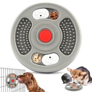 2-in-1 Slow Feeder Dog Bowl with Lick Mat – Non-Slip Interactive Pet Feeder