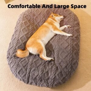 Calming Dog Bed for Large, Medium & Small Dogs – Soft Non-Slip Pet Cuddler Bed