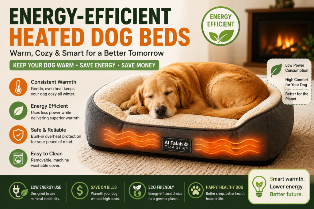 energy efficient heated dog beds