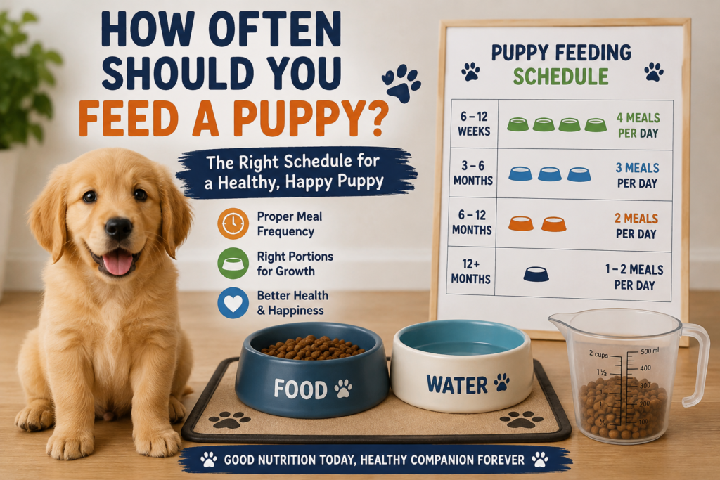 How often should you feed a puppy feeding schedule with puppy and food bowls
