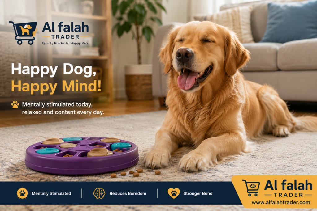 interactive dog relaxing