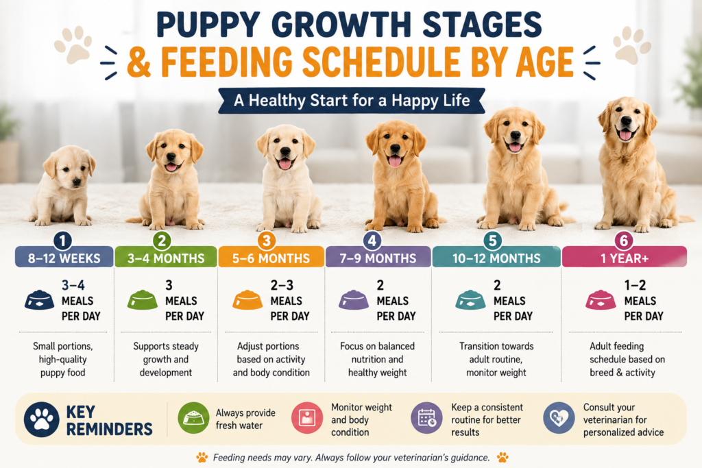 puppy feeding schdule by age